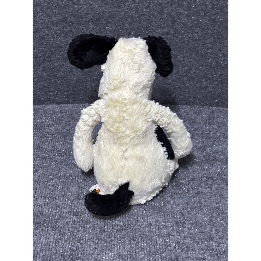 Jellycat Plush Toy Bashful Puppy 13" Medium White Black Stuffed Animal EUC‎ - Picture 4 of 7